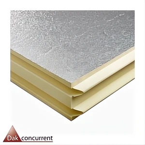 Bauderpir W pir platen 9 cm met aluminium cachering en sponning rondom